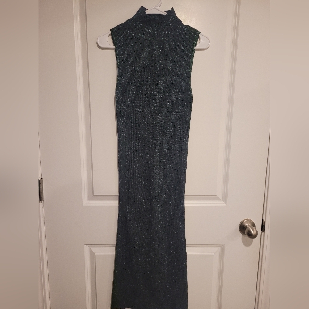 Steve Madden Elegant Sleeveless Sparkle Green Dress Size Small